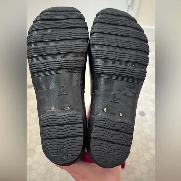 Joules Evedon Rain Boots Wellies - Black & Berry Pink Ribbon Bow - Picture 4 of 9